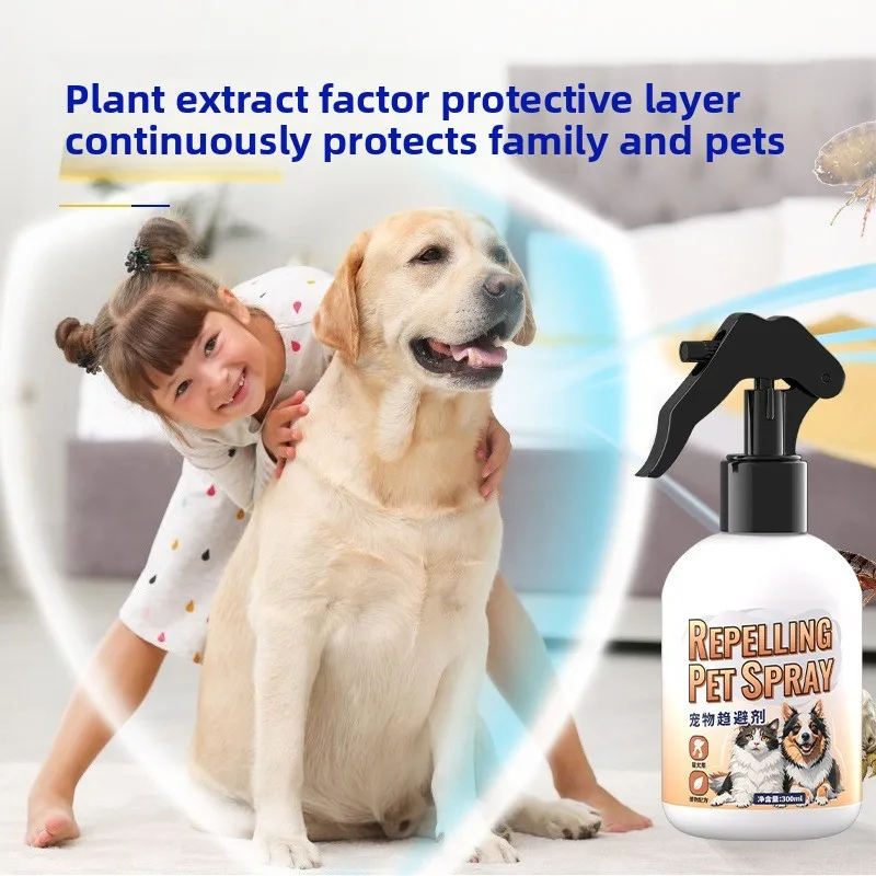 300ml Pet Repellent Spray Insect Repellent for Dogs Cats Outdoor Home Use Suitable for Cats and Dogs Over Seven Weeks Old