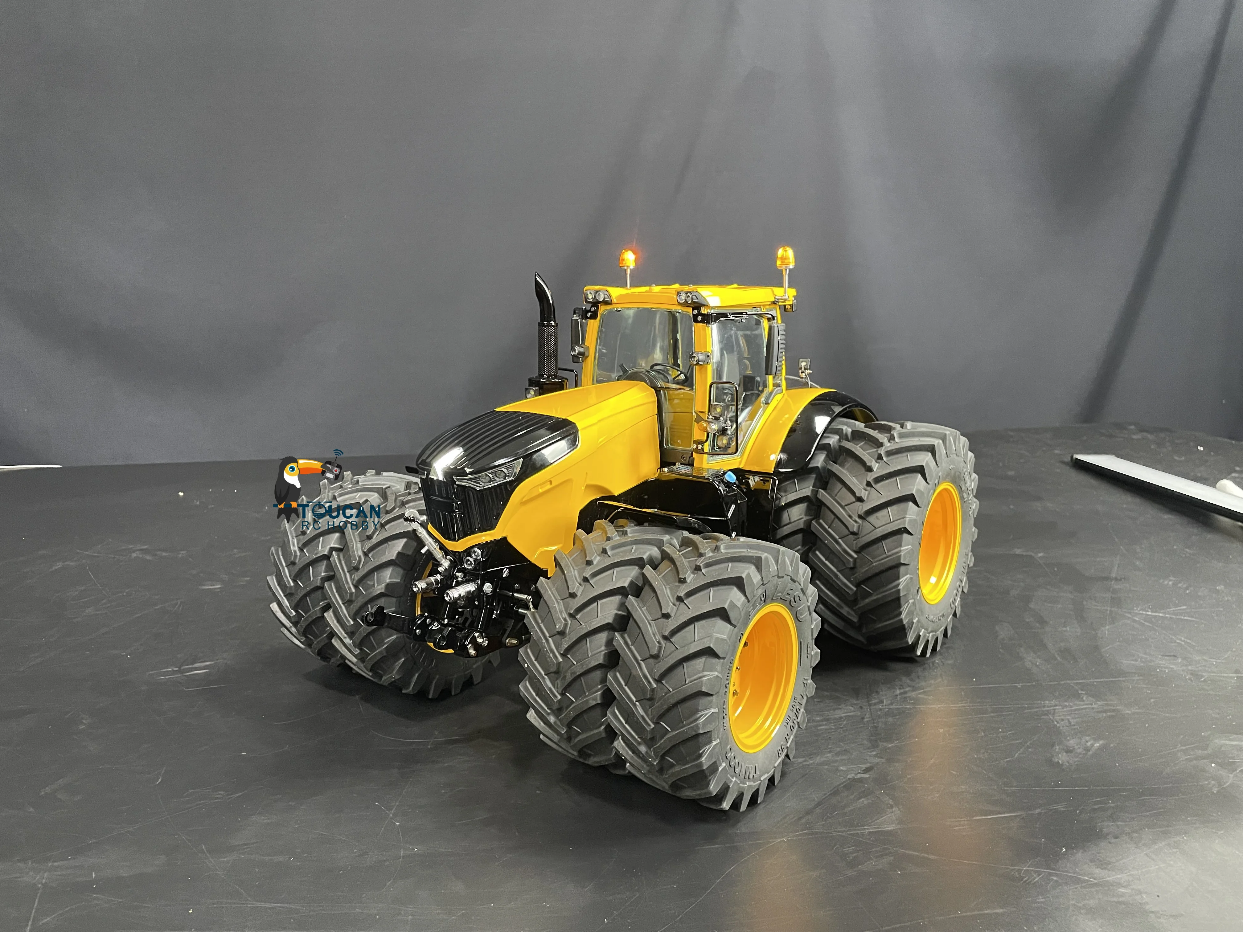 Metal 1/14 LESU AOUE 1050 RC Hydraulic Tractor Light Smoking FT Sound Radio Controlled Agricultural Truck Lock Cars Outdoor Toy