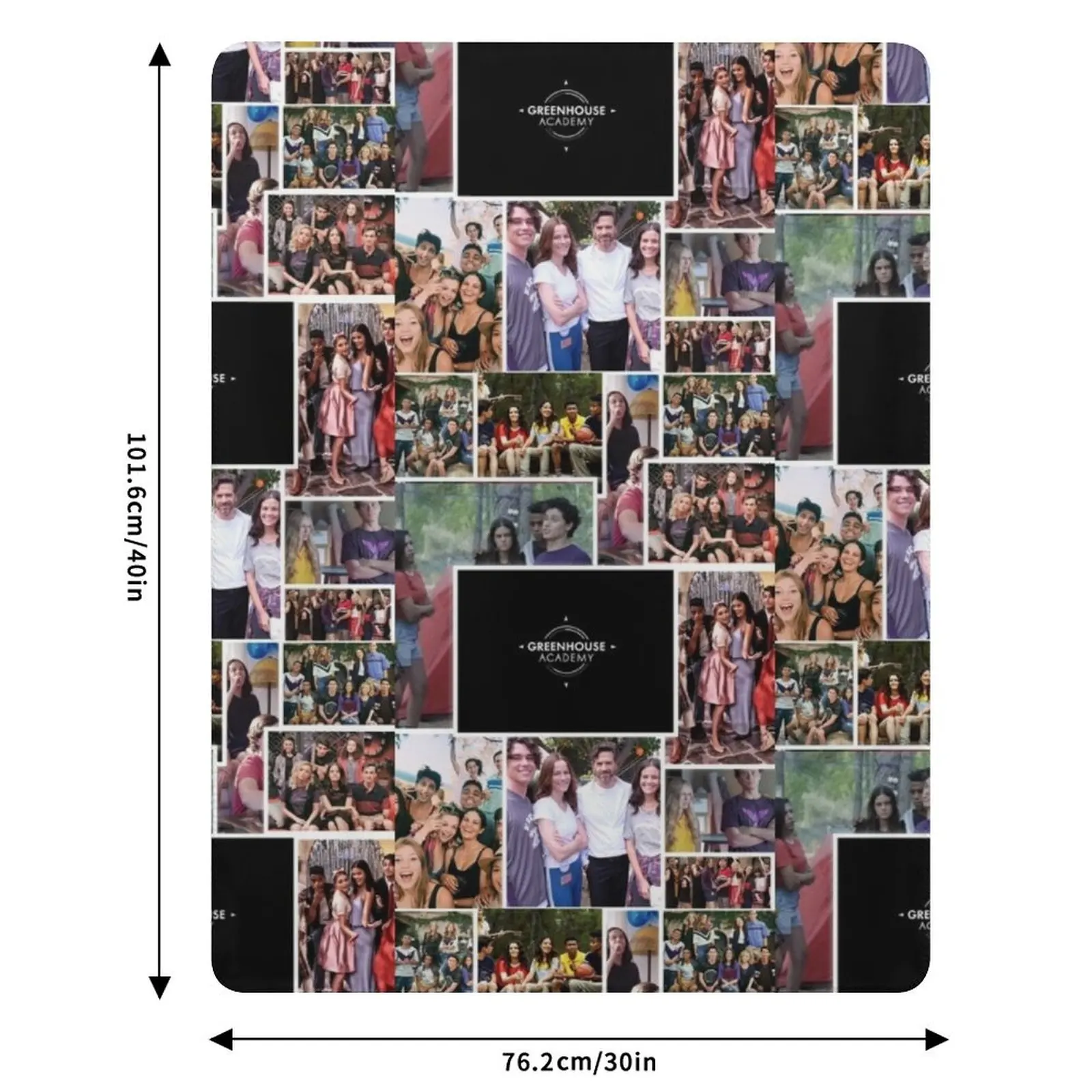 Greenhouse Academy Collage Throw Blanket Flannels Plush Personalized Gift Vintage Furrys Sofas Blankets 6