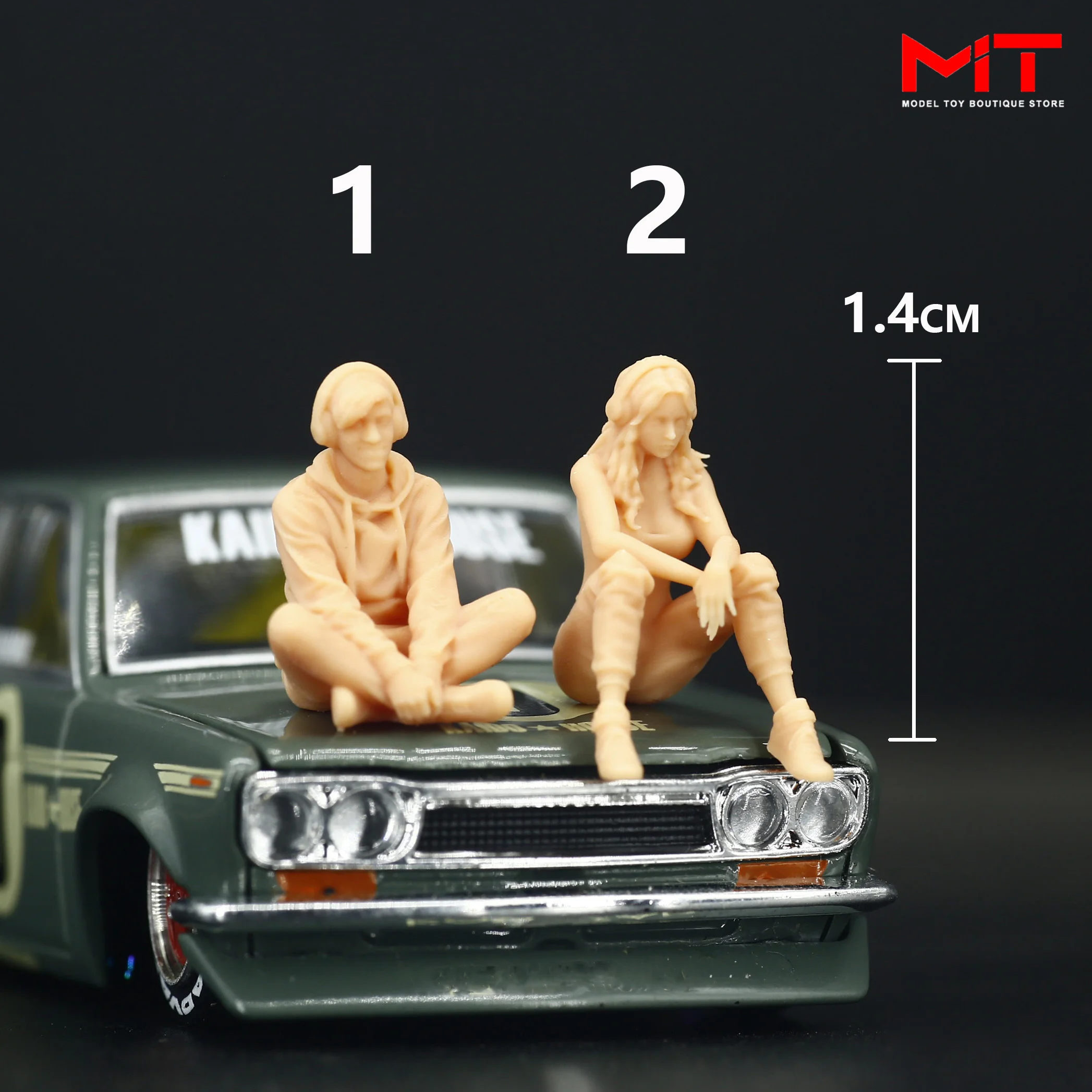 

Miniatures Figurine A214 1/87 1/64 1/43 Headset Couple Girl Boy Figures Doll Diorama Scene Props For Cars Vehicle Model Toys