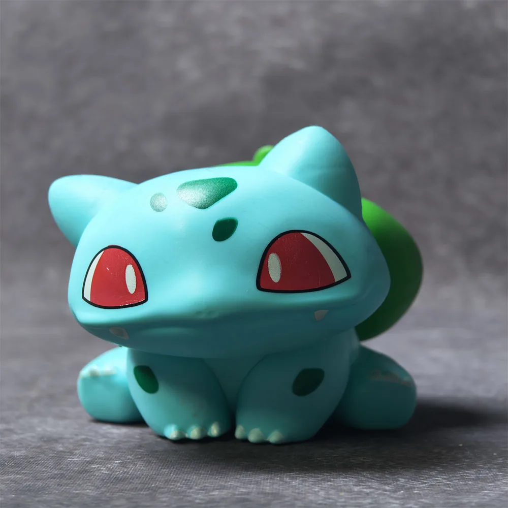 9 cm Pokemon Anime Figur Nette Bulbasaur Auto Dekoration Spielzeug Puppe Desktop Statue 3D Druck Modell Weihnachten Geschenke