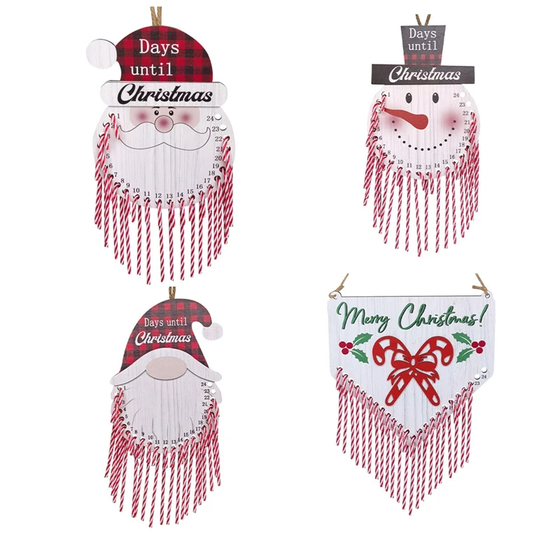 Christmas Santa Hanging Sign Decor, Christmas Wall Sign, Xmas Rustic Wooden Metal Hang Decorations 29.6Cm X 21.9Cm X 0.9Cm A