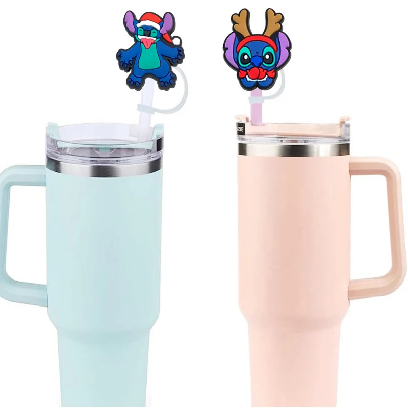 Miniso Cartoon Siliconen Stro Cap Accessoires Thema Plastic Stro Hoezen Drank Accenten Stro Topper Dop Set Xmas Party Geschenken