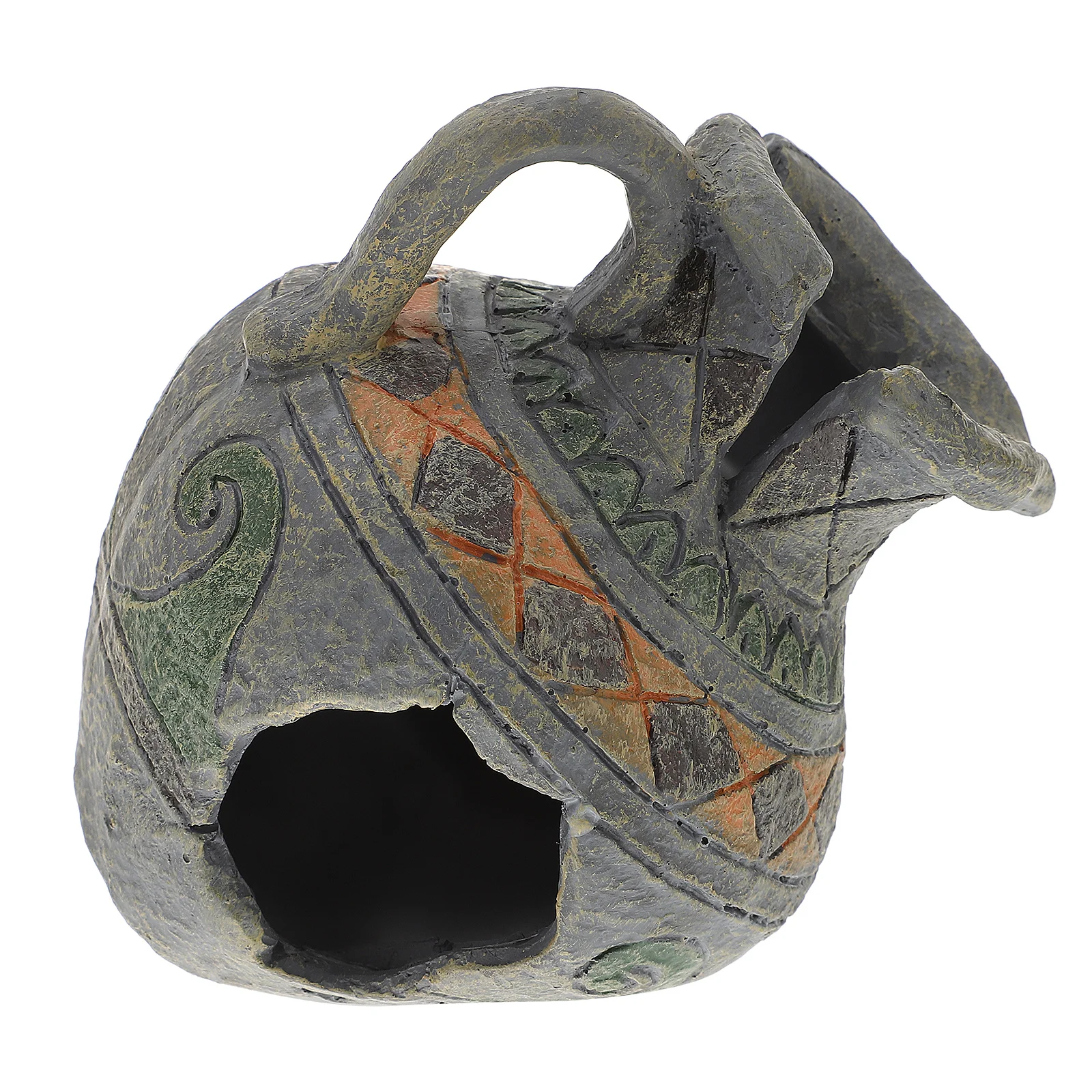 

Aquarium Fish Hiding Cave Simulation Vase Hideout Landscape Ornament Fish Tank Decoration Shelter Craft Aquarium Ornament