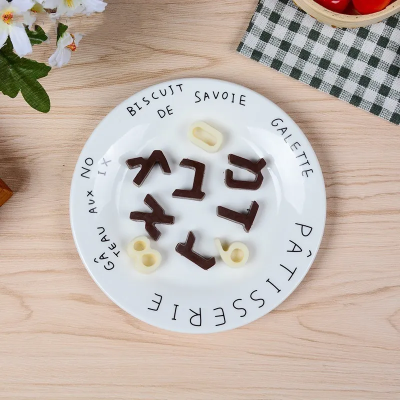 Hebrew Letters Silicone Mold Arabic Numerals Baking Mold Cake Fudge Chocolate Baking Molding Birthday Cake Decorating Tools