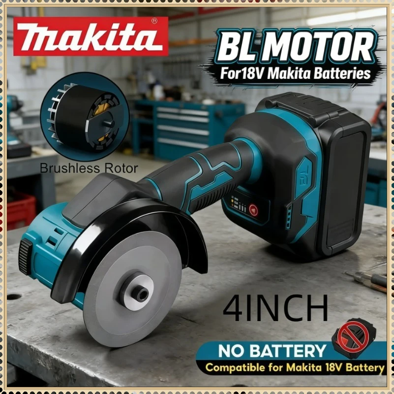 

Makita Brushless 4INCH Mini Angle Grinder Electric Polishing Grinding Machine Cordless Power Tool for Makita Battery