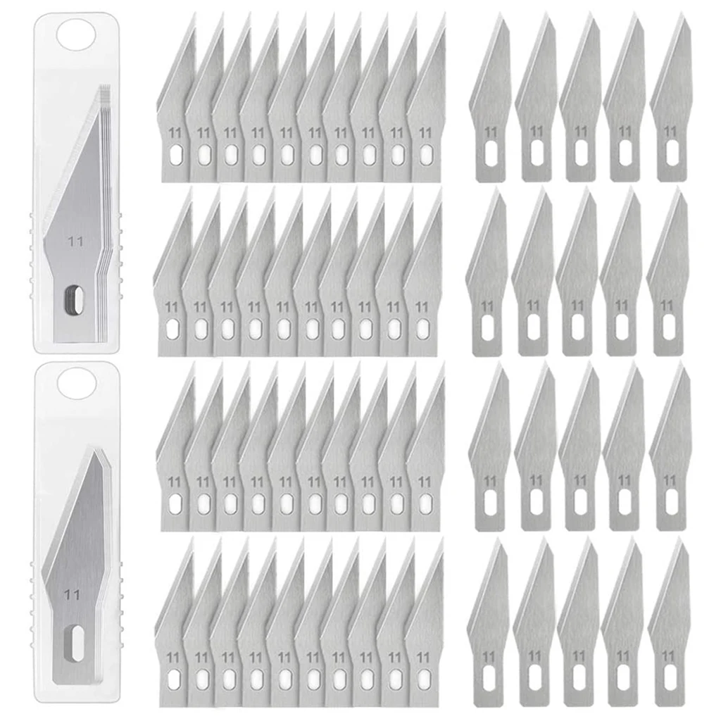 

2PCS Handle or 60 PCS Craft Knife Blades, Hobby Knife Blades, Replacement Blades for Craft Knives,Cutting Tool with Storage Case