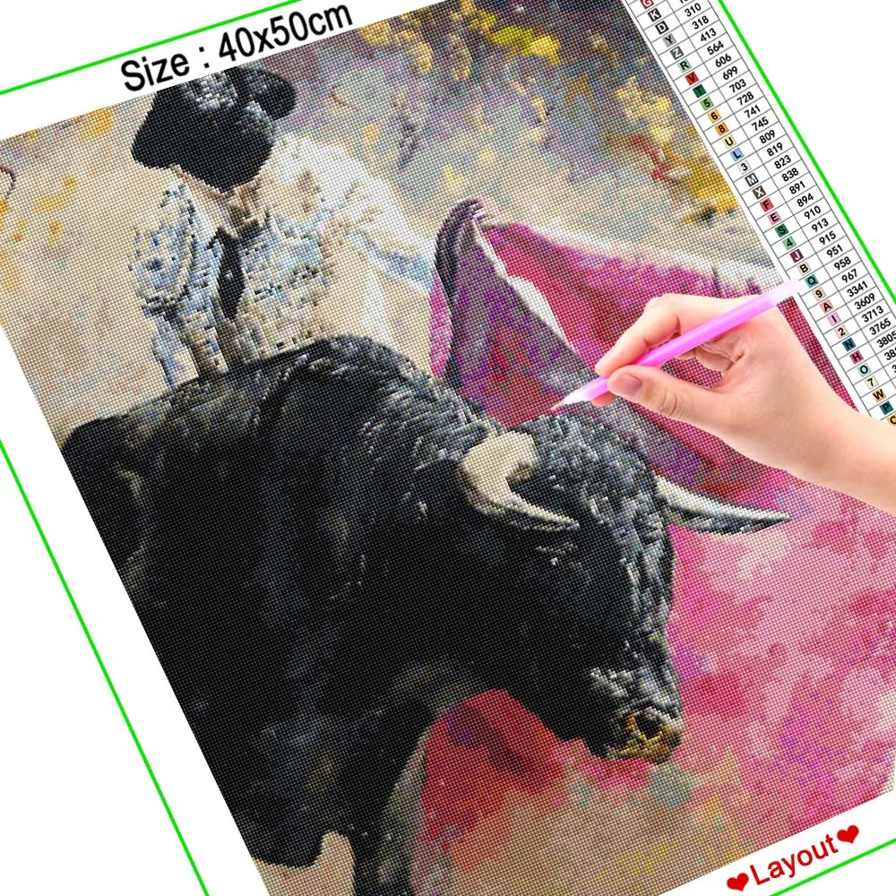 DIAPAI Square Round Drill 5D Diamond Painting Environmental Crafts Full Diamond Embroidery 