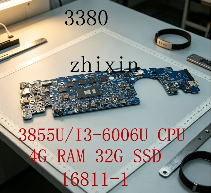 

16811-1 Материнская плата для ноутбука DELL Latitude 3380, процессор 3855U i3-6006U, оперативная память 4G, SSD 32G, полное тестирование.