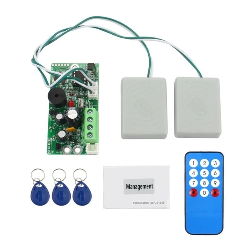 RFID Embedded Control Board EMID 125KHz Normally Open Control Module Induction Tag Card Controller, Double Coil