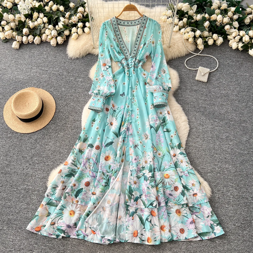 

Шикарное винтажное платье с длинным рукавом и v-образным вырезом, рюшами, тонкое вечернее платье, женские церемониальные платья High Street