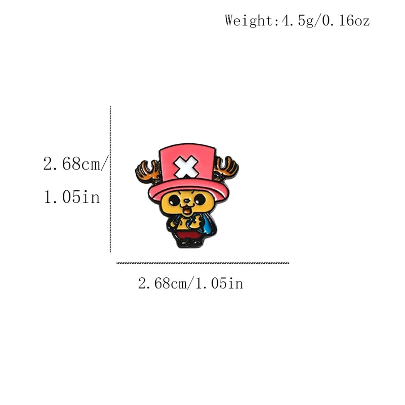 انمي ياباني قطعة واحدة زورو لوفي Kawaii الكرتون نمط بروش أنيمي البضائع هدية صغيرة