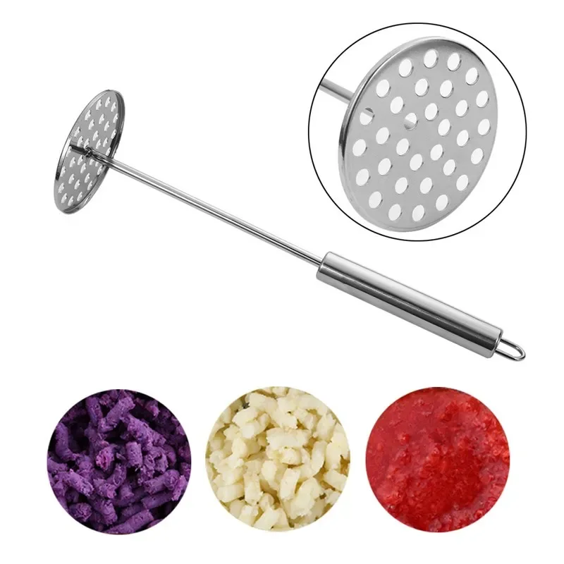 1pcs Stainless Steel Potato Pressure Mud Mashed Potato Pressed Masher For Sweet Fruit  Kitchen Tools accesorios de cocina