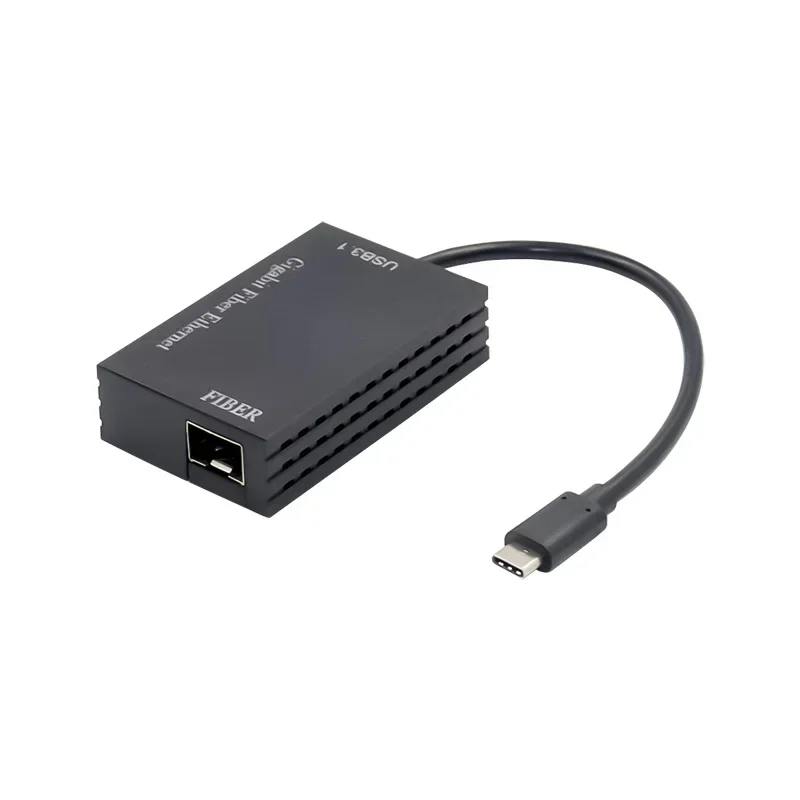 

Usb3.1 к SFP 1-портовый адаптер 10/100/1000 Мбит/с и USB-проводная сетевая карта Ethernet Внешний ноутбук Gigabit 1000M Ethernet