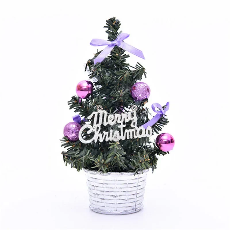 Home Christmas Tree ornament Decoration Festival Miniature Office Portable Table Xmas 20cm Artificial Desk Practical Useful