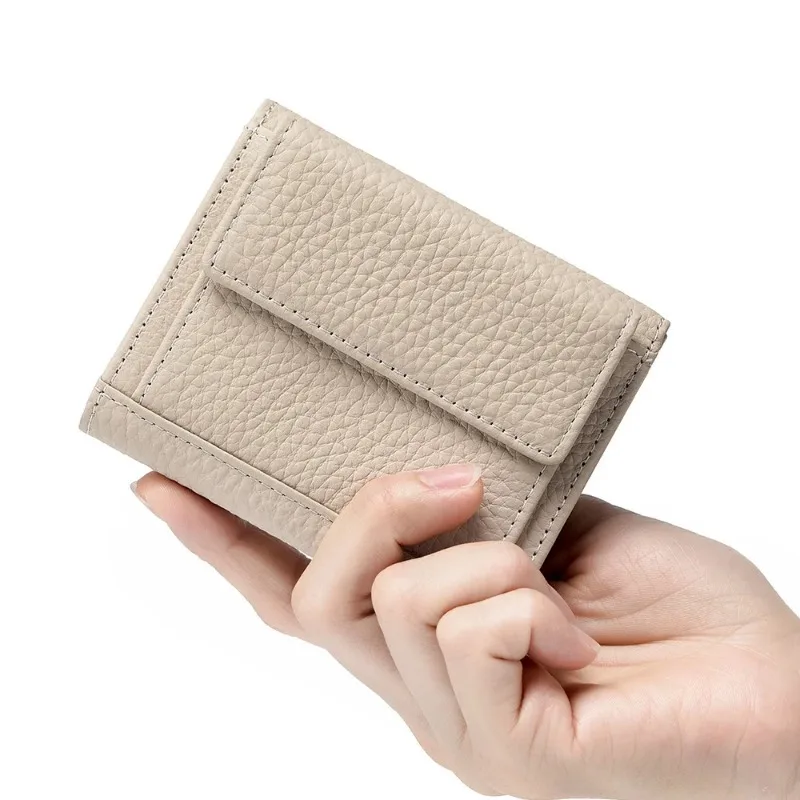 URBAN MASTER Short Wallets for Women Genuine Cow Leather Fashion Trend Trifold Wallet Japanese Style Ladies Card Holder 3449