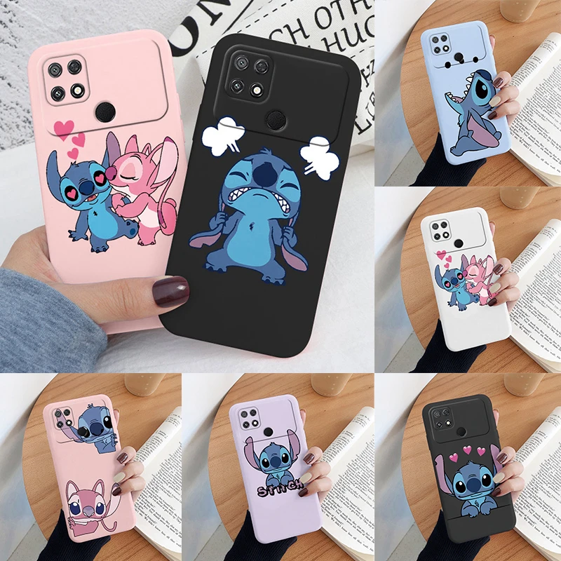 Super Cute Stitch Case For POCO C40 Bags POCOC40 C 40 Phone Case Soft Silicone Coque TPU Shell Cover For Xiaomi Poco C40 Fundas