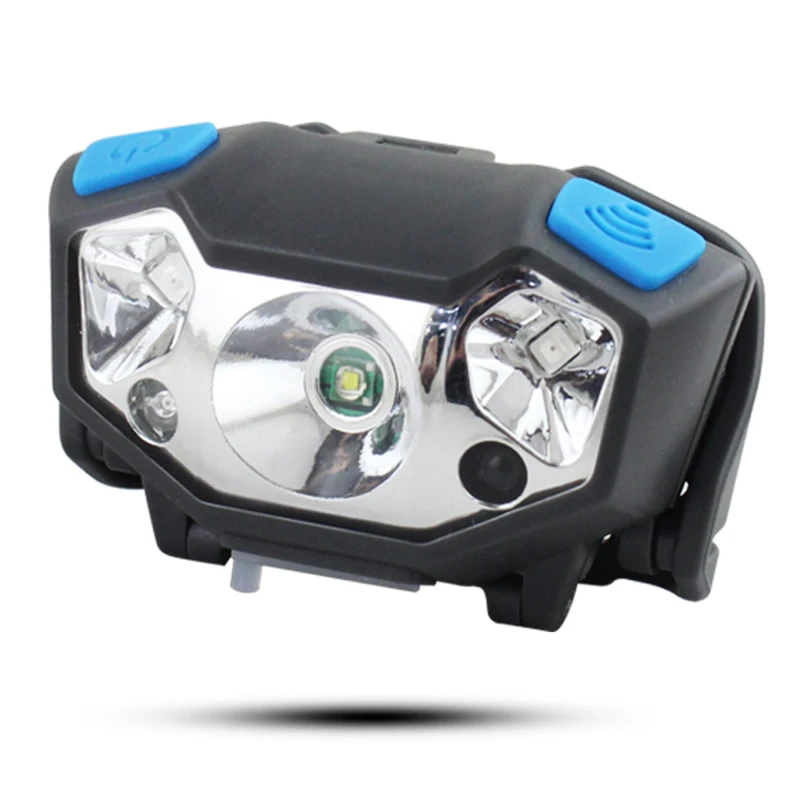 Q5 LED headlight headlamp Body IR Sensor Head Torch flashlight Light Lamp Built in Micro USB Rechargeable battery