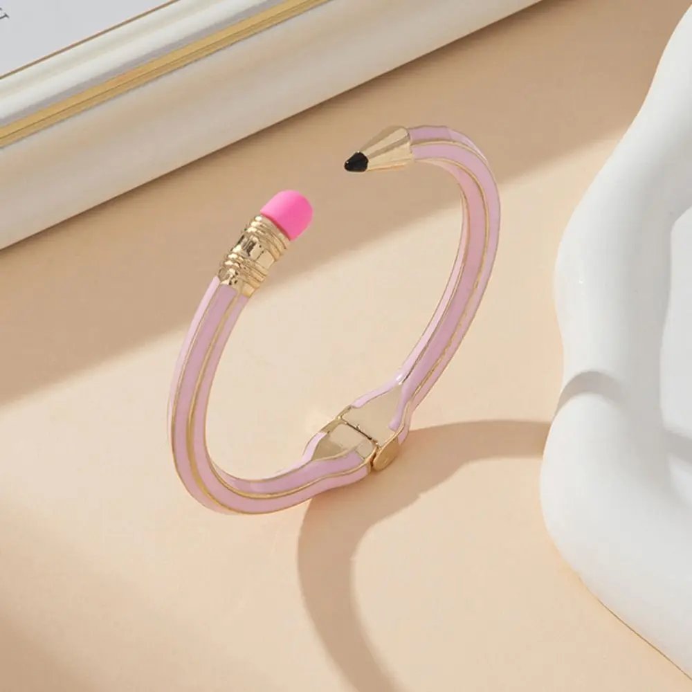 Pencil Shaped Colorful Pencil Bracelets Creative Round Cuff Bracelets Gift Funny Women's Pencil Bangle Back To School - view 4
