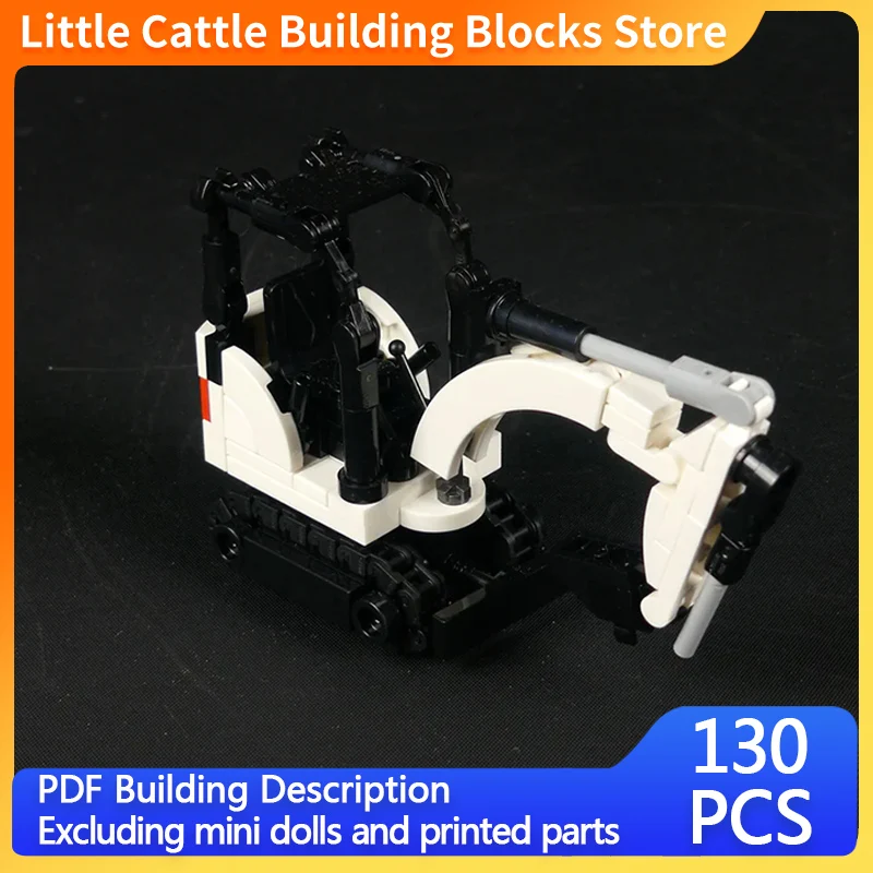 City Car Model MOC Building Bricks E14 Mini Agricultural Excavator Modular Technology Gifts Holiday Assemble Children Toys Suit