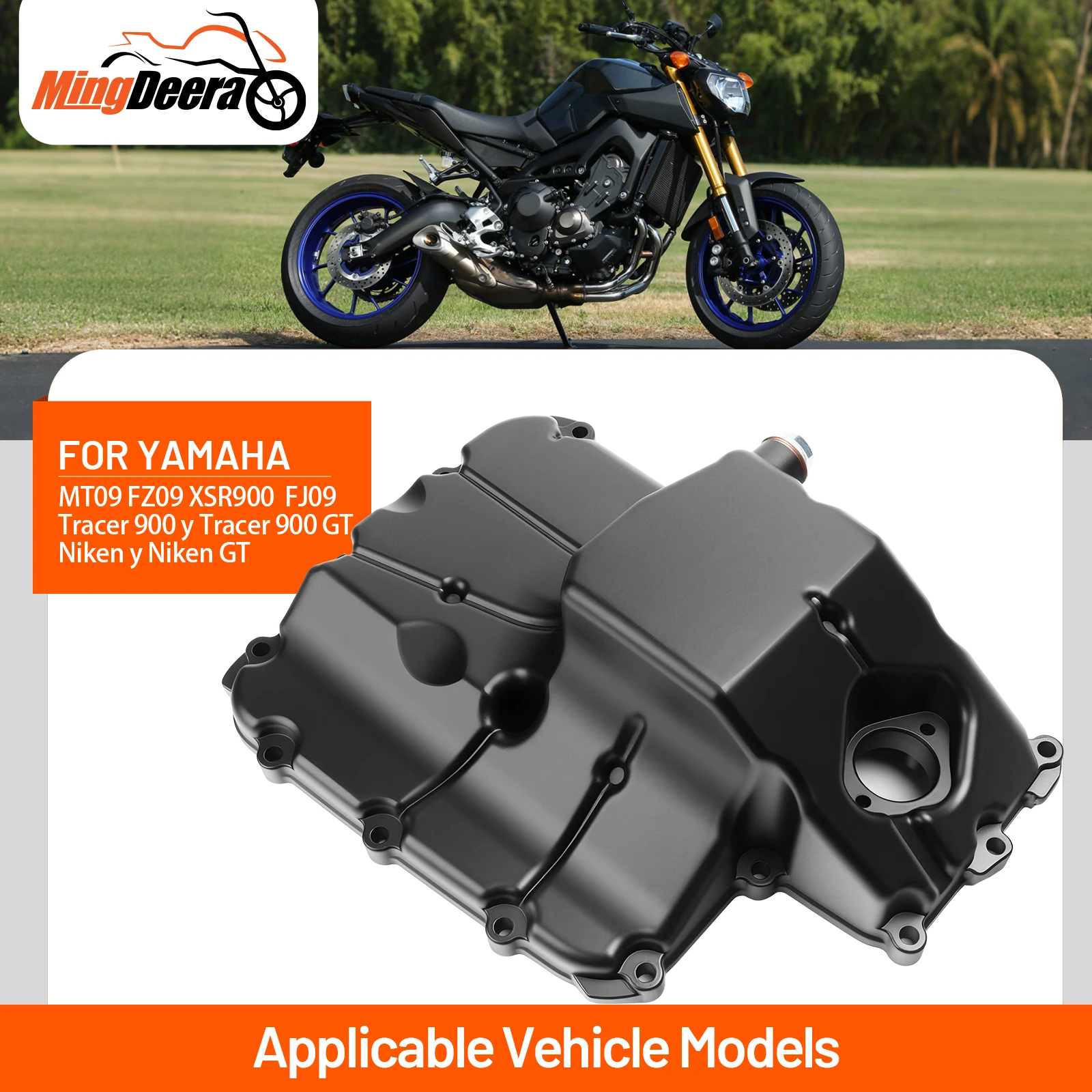 Motorcycle Oil Pan Strainer Cover Assy Fit For YAMAHA  FZ09 2014-2017 MT09 2014-2020 Durable Aluminum Construction With Gasket