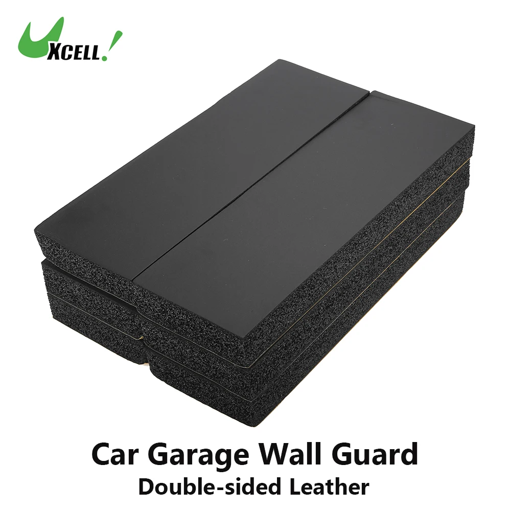 Uxcell 1/2/4/6pcs 30x10x3cm 30x10x2cm Car Garage Wall Guard Door Bumper Protector Anti Collision Waterproof Double-sided Leather