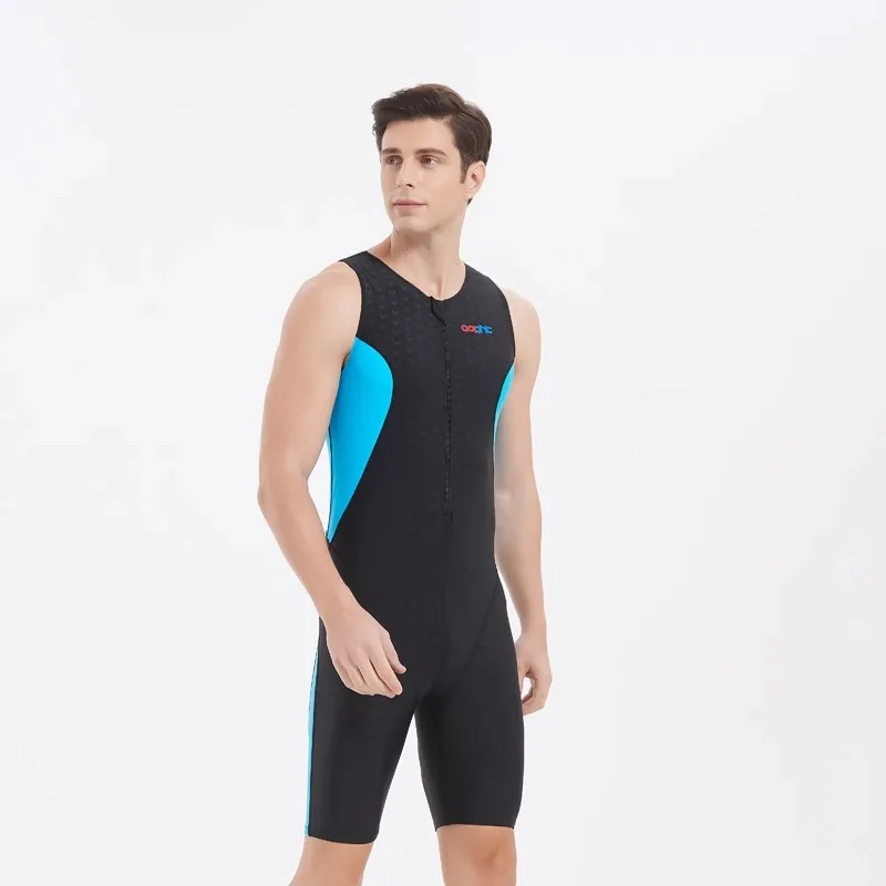 Donna uomo professionale al ginocchio Triathlon Racing Water Sport Competition costumi da bagno ad asciugatura rapida costume da bagno da surf da