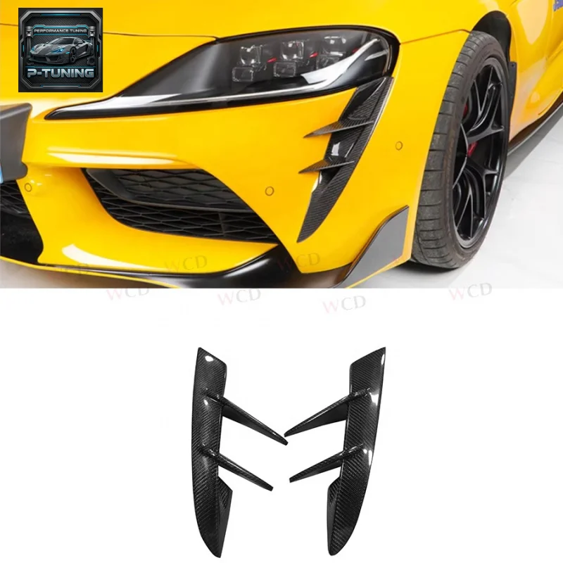 

Dry Carbon Fiber for Toyota Supra A90 2019+ CP Style Bumper Trims Front Fender Canards