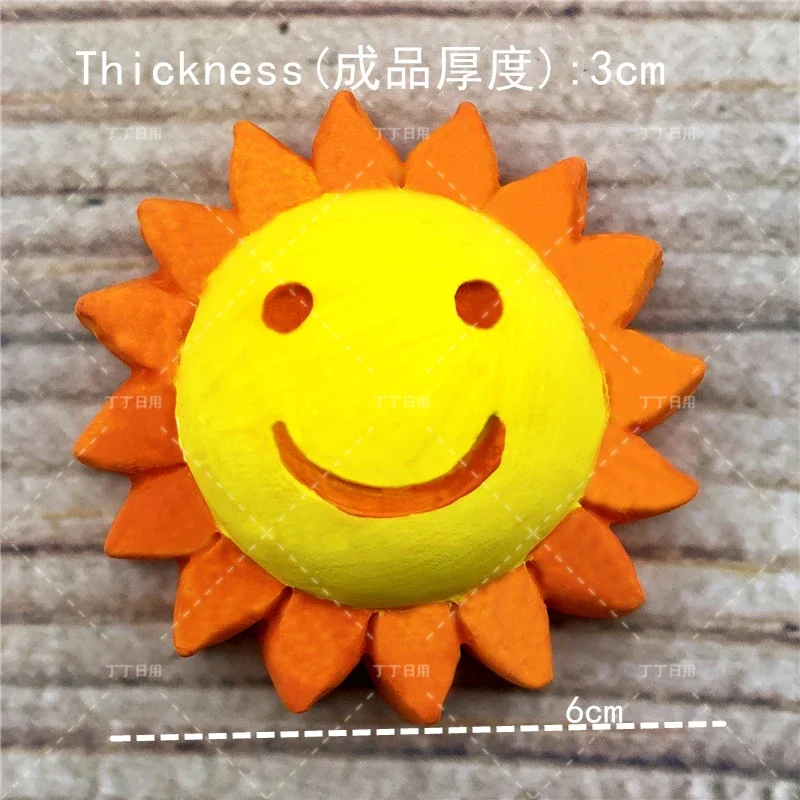 การ์ตูน SMILE Sun ดอกทานตะวันซิลิโคน Fondant สบู่ 3D เค้กแม่พิมพ์ Cupcake Jelly Candy ช็อกโกแลตตกแต่งเบเกอรี่เครื่องมือ FQ2819