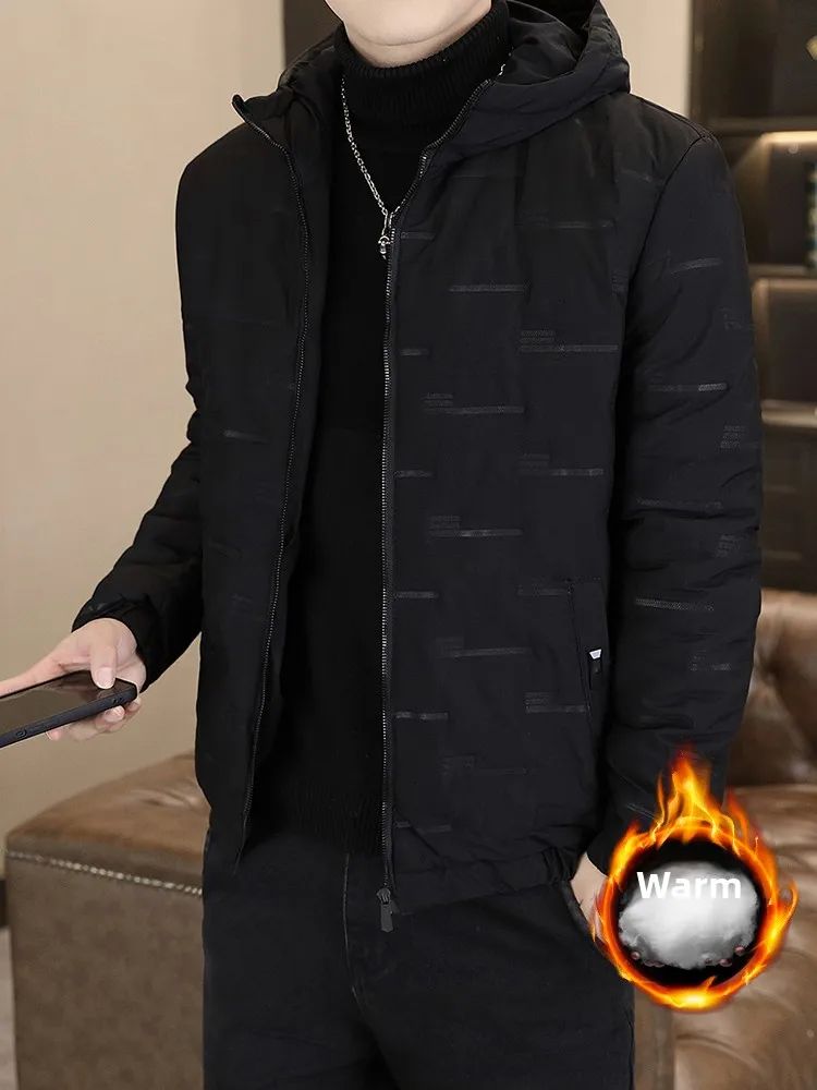 

Мужская хлопковая куртка на осень-зиму: теплая, модная, в корейском стиле, с эффектом премиум-класса, зимнее пальто Haome с защитой от холода и декоративной молнией