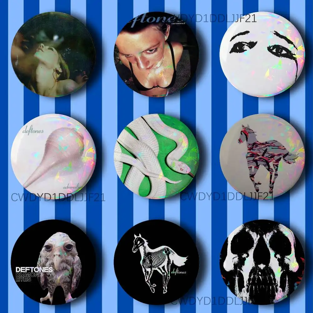 

D-Deftones private music Ohms Button Pins Tinplate Brooches Cartoon Creative Badge for Backpack Clothes Decor