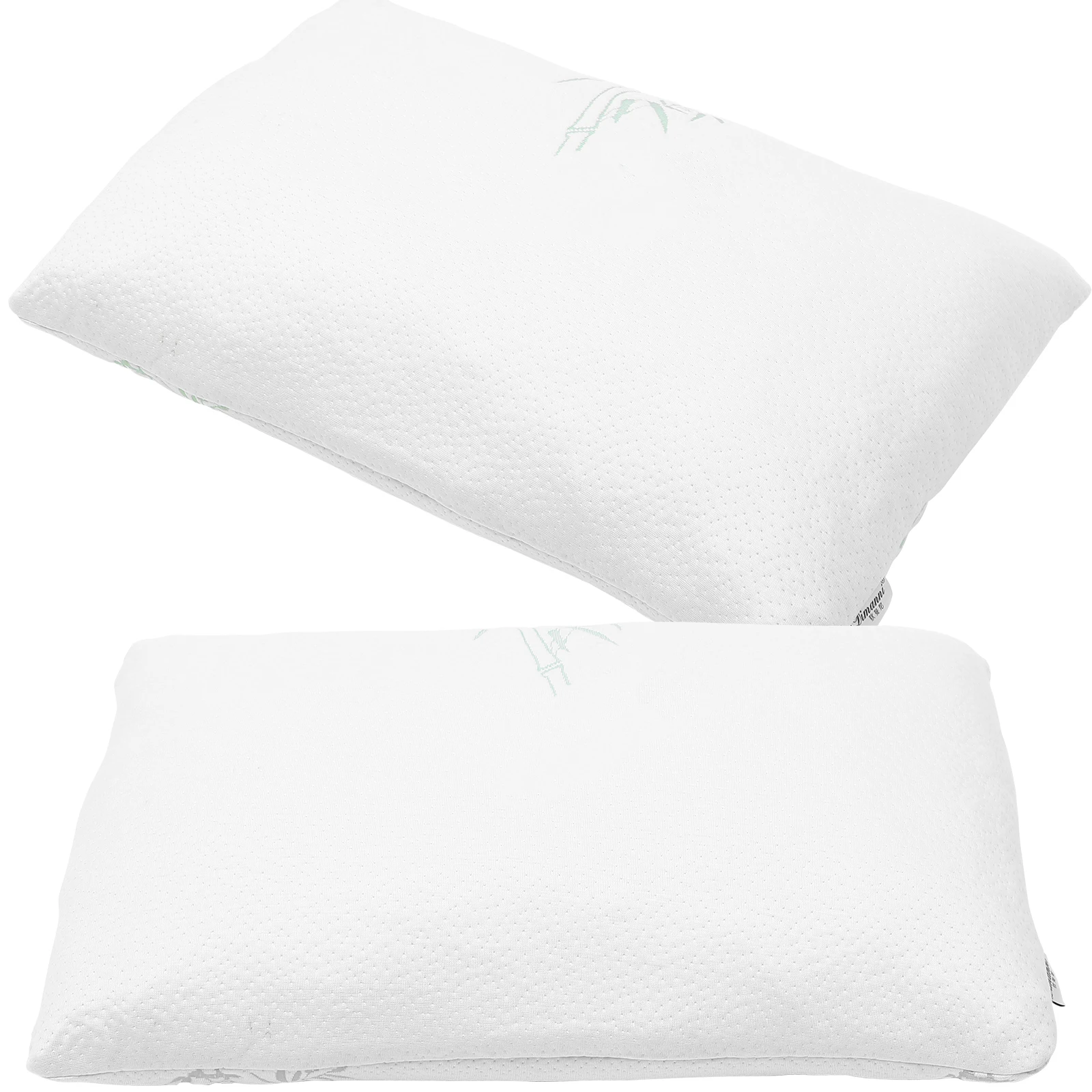 

2Pcs Latex Pillow Cover High Density Bamboo Fiber Ergonomic Cervical Orthopedic Neck Support for Back Stomach Sleepers Memory