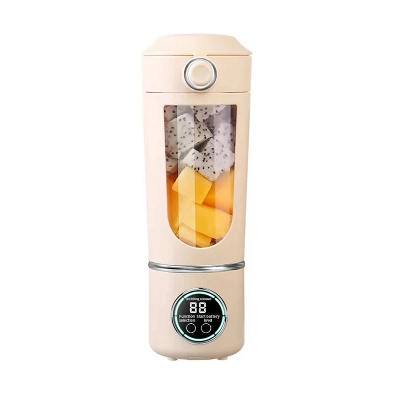 Portable Juice Maker  Blender For Shakes Smoothies 700ML  12-Blades Fast Mixing 2 In 1 Blender Personal Juicer 7.4V