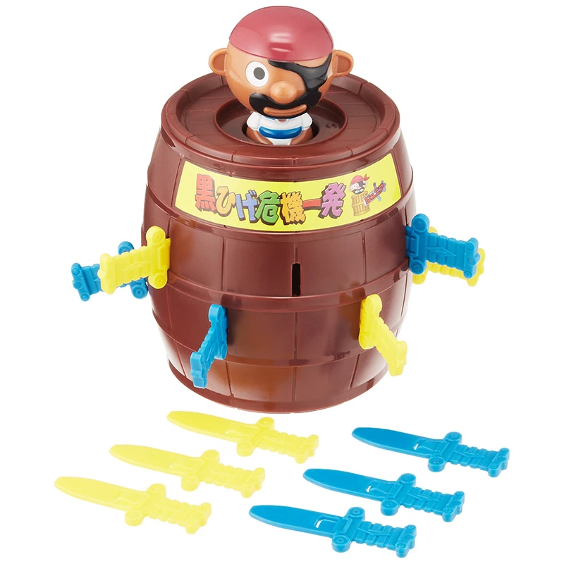 Takara Tomy Blackbeard Pirate Crisis One Shot Plug Sword Barrel Interactive Puzzle Toy Party Table Games Tricked Game Toys Gifts