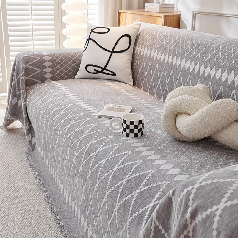 Soft Chenille Sofa Cover Throw Blanket Four Season for Living Room Furniture Decor Tapestry Couch Cover