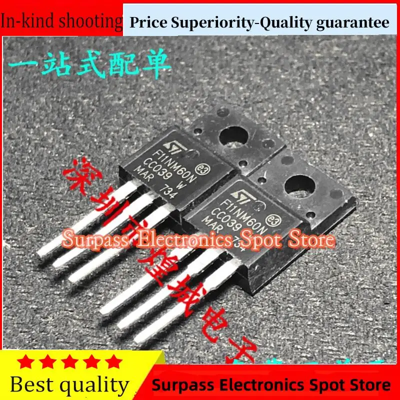 

10PCS-100PCS F11NM60N STF11NM60N TO-220F 650V 10A Price Superiority-Quality guarantee