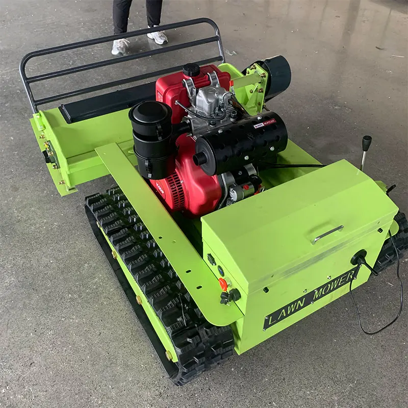 آلة قطع العشب الزاحفة ذاتية الدفع للتحكم عن بعد مع المحرك والمحرك