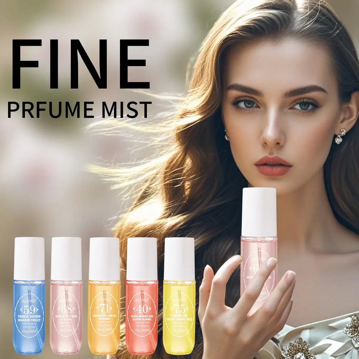 50-90ml New Alcohol-Free Perfume Body Mist Portable Moisturizer Long-lasting hydration and healthy skin