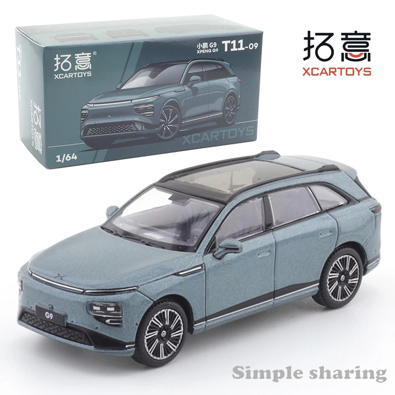 

XCARTOYS 1/64 Miniature Die Cast Alloy Car Model Toy Xiaopeng G9 Interstellar Green Diecast Model Car Toy Collection Gift