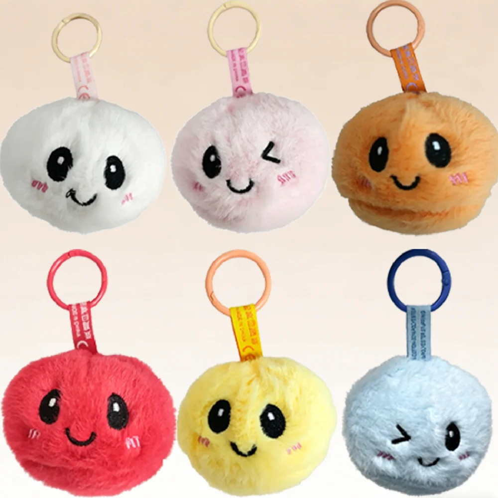 Cute Steamed Bun Pendant Doll 6-Color Bun Shaped Keychain Colourful Bag Pendant Versatile Simple Daily