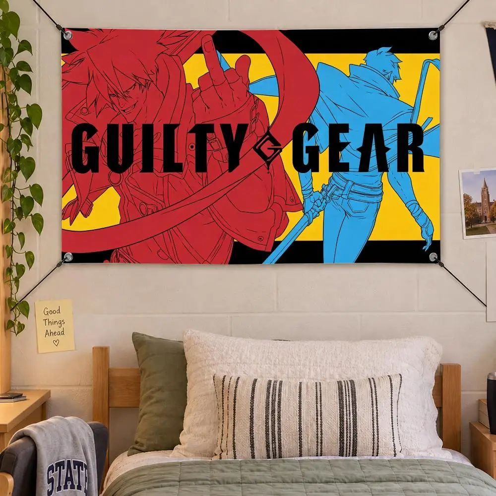 Game Fighting Guilty Gear Strive Flags Decorative Flag Banner Indoor Bedroom Dorm Gaming Room Wall Party Club Decor Fan Gift