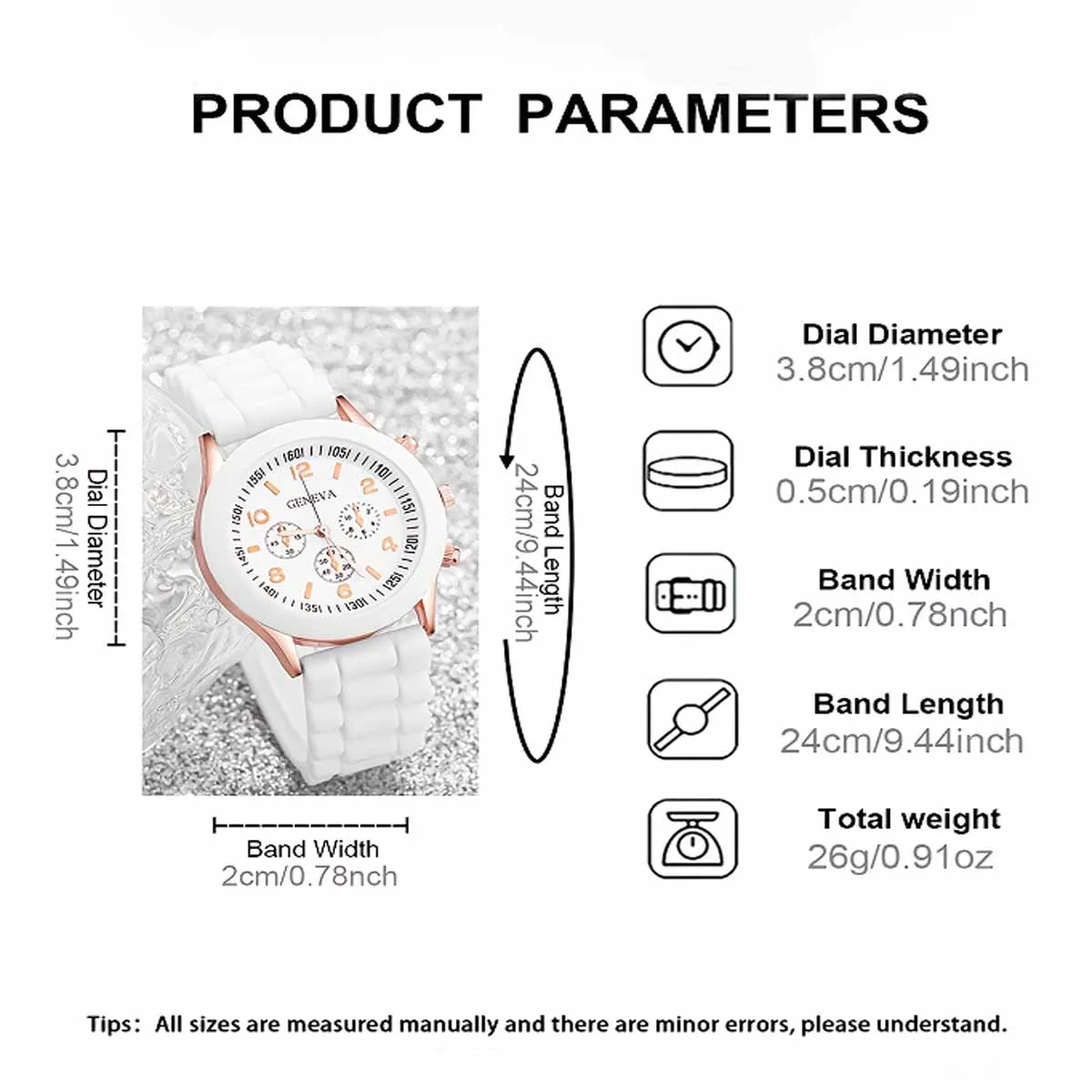 2pcs-Luxury Women's Watch Set Fashion Luxury Elegant Alloy Wristwatch Silicone Strap Couple Watch Men Quartz Holiday Gifts view 6