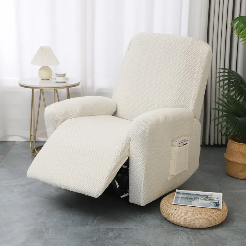 Jacquard Elastic Split Section Solid Color Full Cover Sofa Slipcover Recliner Chair Protector for Living Room Home Slipcovers