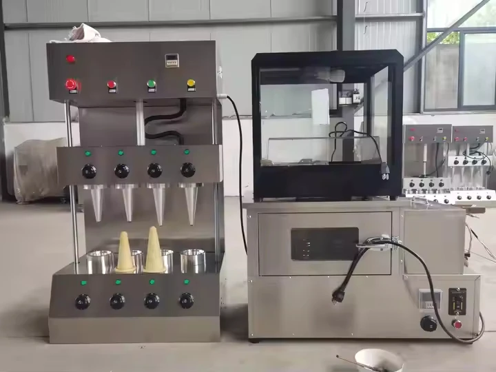 New Full-Automatic Industrial Ice Cream/Sugar/Pizza Cone Making Machine 304 Stainless Steel Portable Easy to Operate