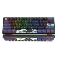 Womier WK61 Mini Portable Mechanical Keyboard Hotswap 60% Red Switch Backlit Gamer Keyboard 61 Key Pudding Keycap for PC MAC