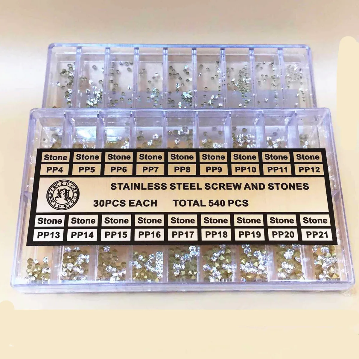 18 sizes 540PCS/set Acrylic Watch Parts Watch Screws Stones Rhinestone Replacement Diamond Watchmaker Watch Repair Tool