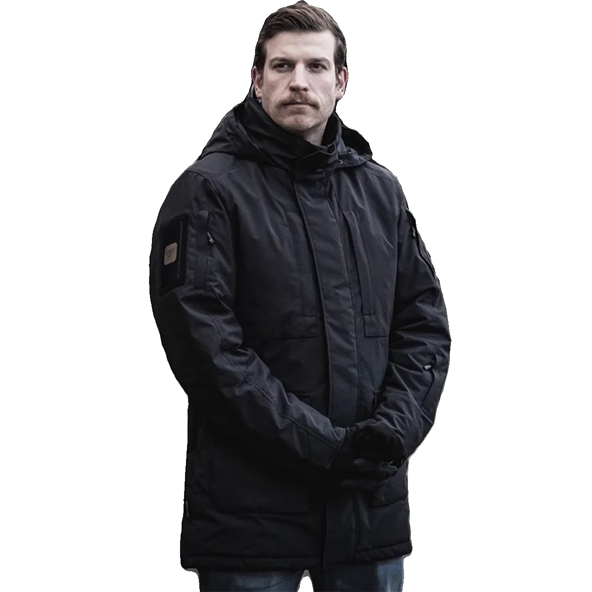 Thickened Tactical Parka for Outdoor Sports, Mid Length Parka, Windproof and Warmth