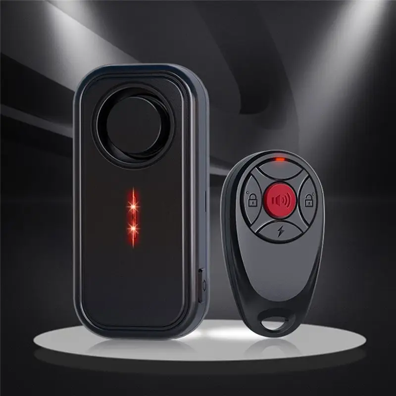 Bike Security Wireless Burglar Alarm IP66 Waterproof With Vibration Sensor And LED Light-A02G