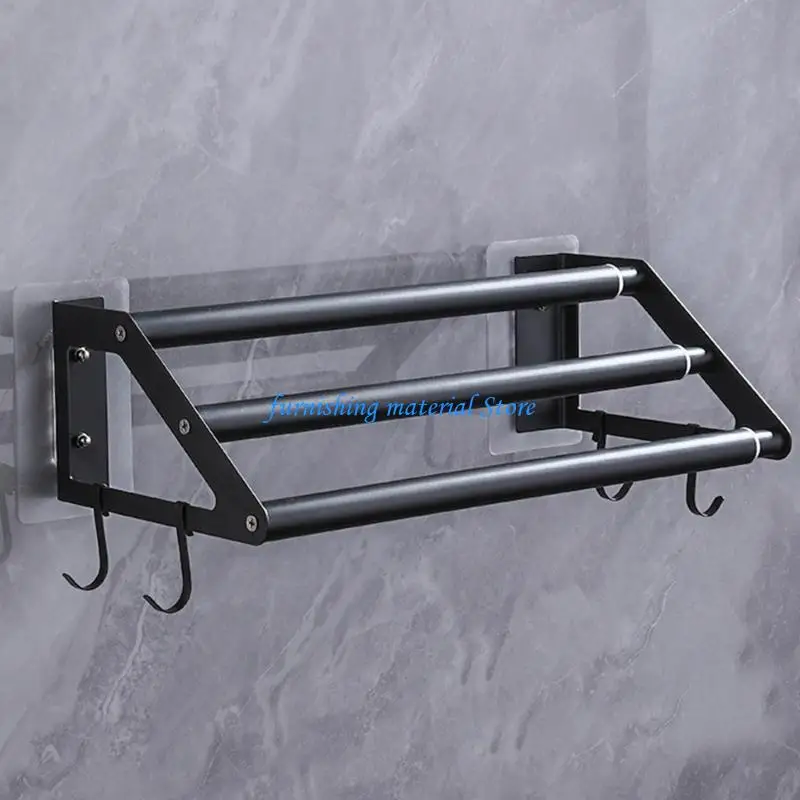 

Y5GD Towel Rack Telescopic 3 Rod Ladder Telescopic Towel Rack for Kitchen
