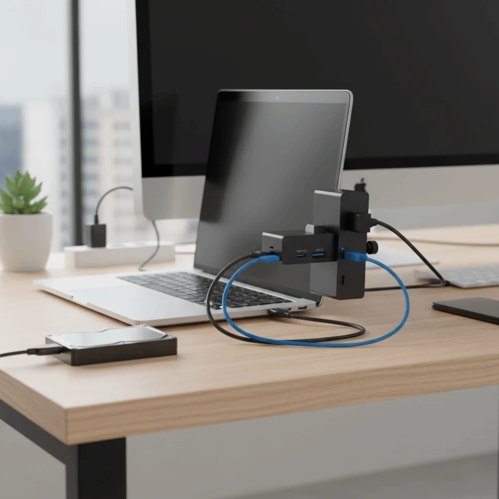 USB3.2/3.0/2.0 USB HUB Clamp Power Supply Universal External USB Splitter Adapter 5Gbps Multi Splitter Data Transfer